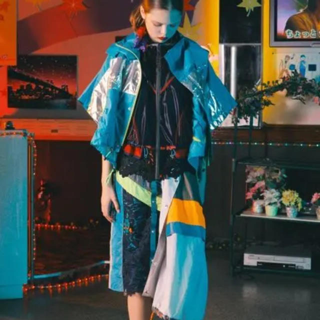 kolor - kolor 19ss ポンチョ　ブルー　アウター
