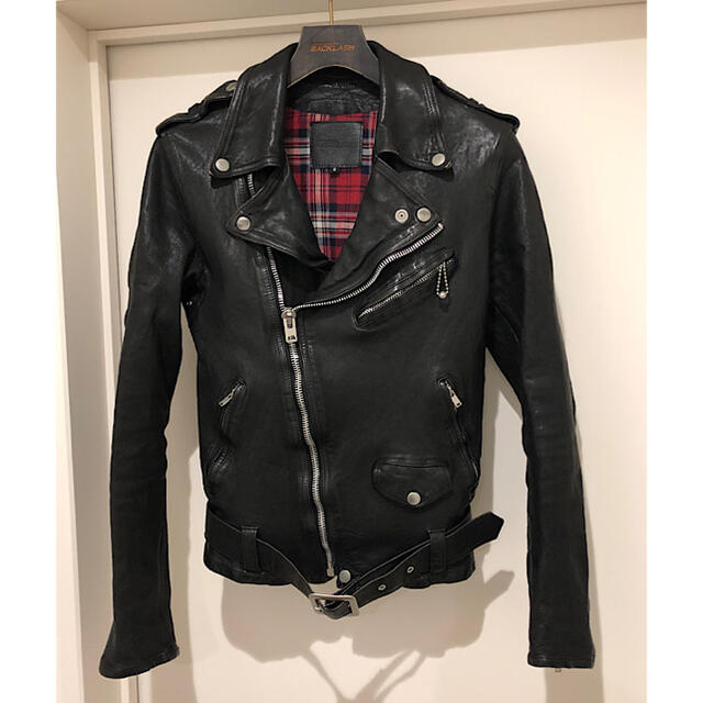 ISAMUKATAYAMA BACKLASH - バックラッシュSchottワンスター型ドイツカーフレザー製品染めダブルライダース