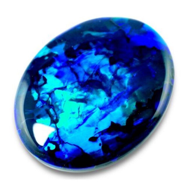 《宝石⚜ルース》大粒☪美品☆天然ブラックオパール 5.847ct 鑑別付。