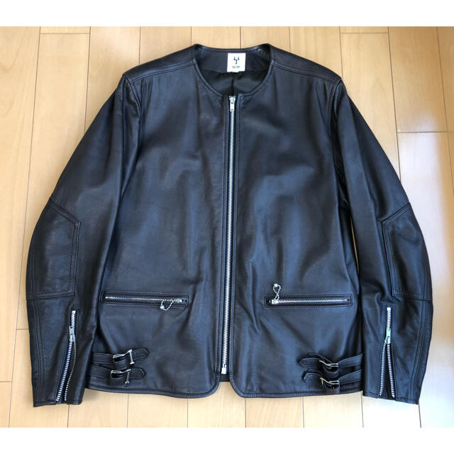 Scye - District 別注 Scye No Collar Biker Jacket