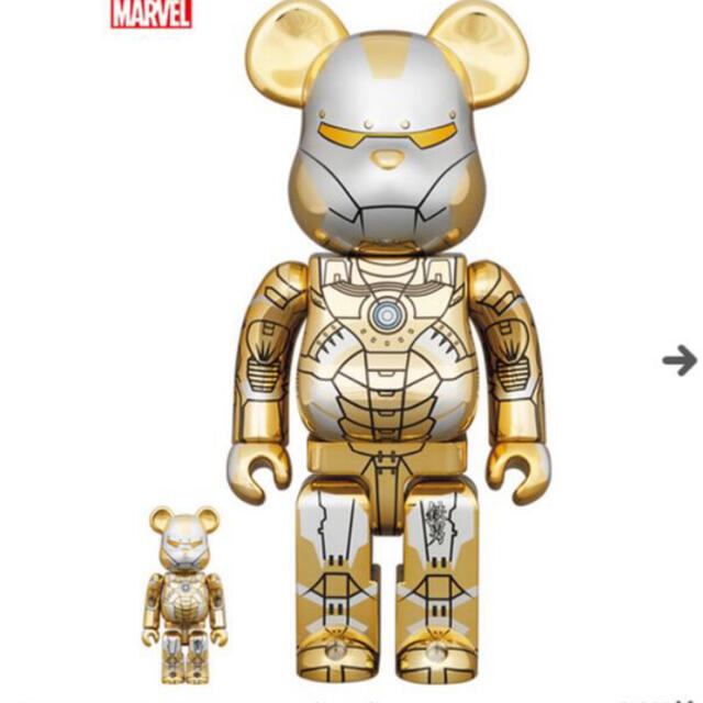 MEDICOM TOY - BE@RBRICK IRONMAN REVERSE100％&400％