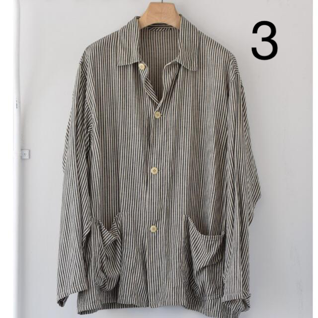 COMOLI - COMOLI 22SS ストライプワークジャケット サイズ3 新品