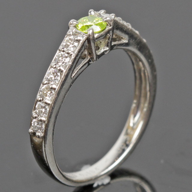 美品『USED』pt900 アップルダイヤモンド 01.84ct D0.38ct リング #11.5 指輪 4.6g