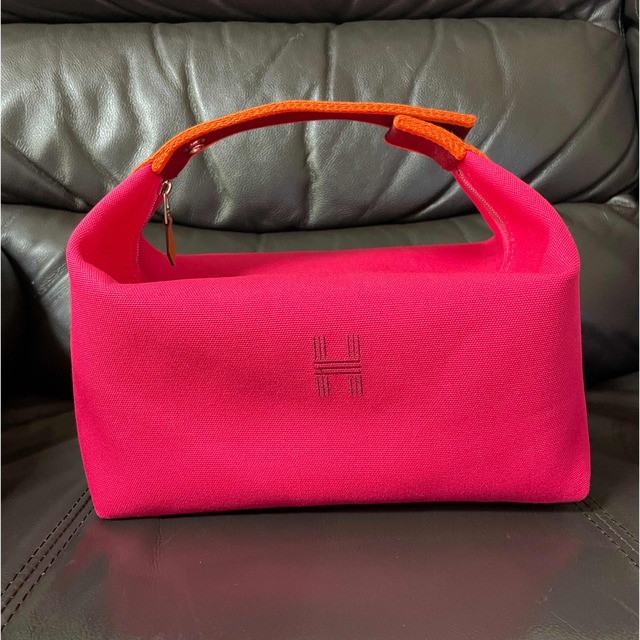 HERMES - エルメス◆ブリッドアブラック　GM ハイビスカス　ポーチ　バニティ　バッグ