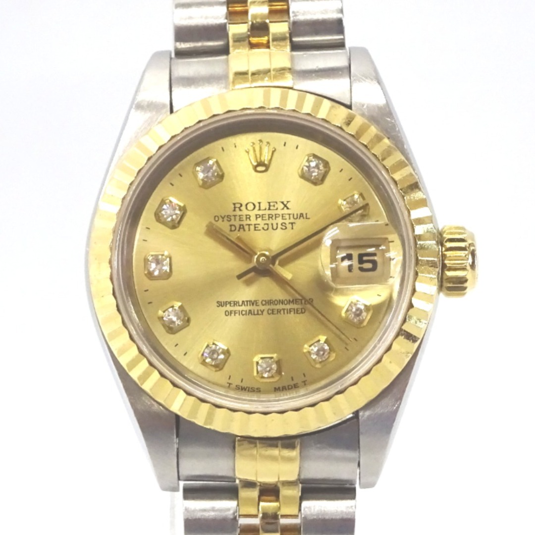 ROLEX - ロレックス 腕時計 デイトジャスト 10P コンビ 69173G ゴールド Ft612031 中古