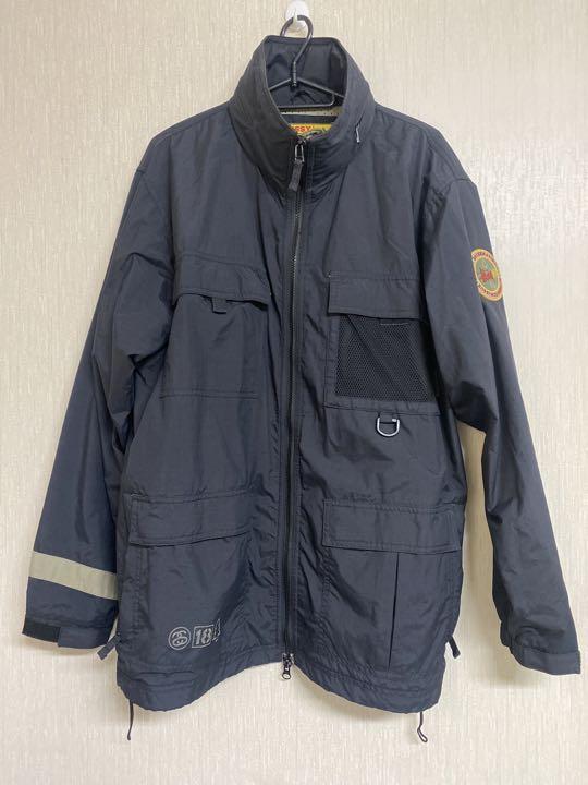 90'S STUSSY  18周年記念　ナイロンジャケット   ブラック