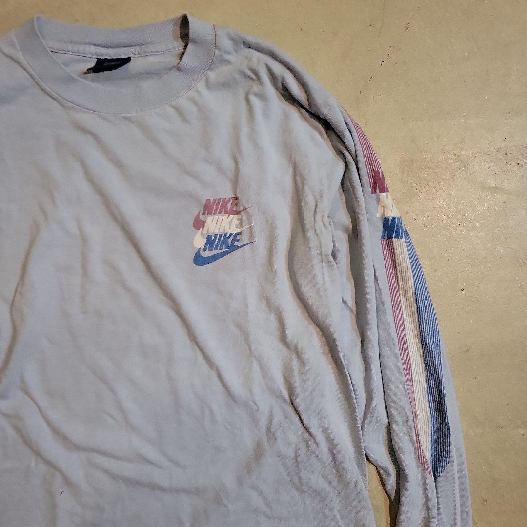 80s NIKE vintage shirt ナイキ ロンT 三連ロゴ