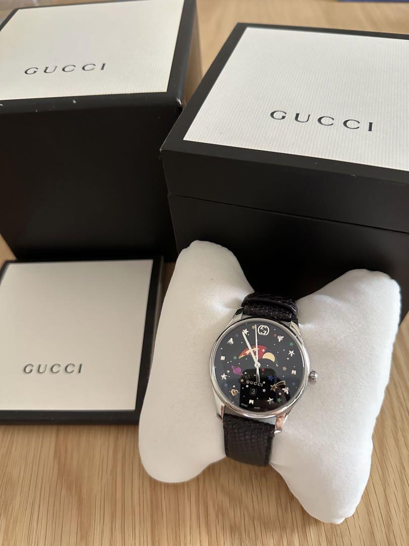 【せーい】GUCCI  G-TIMELESS ムーンフェイズ　ブラック