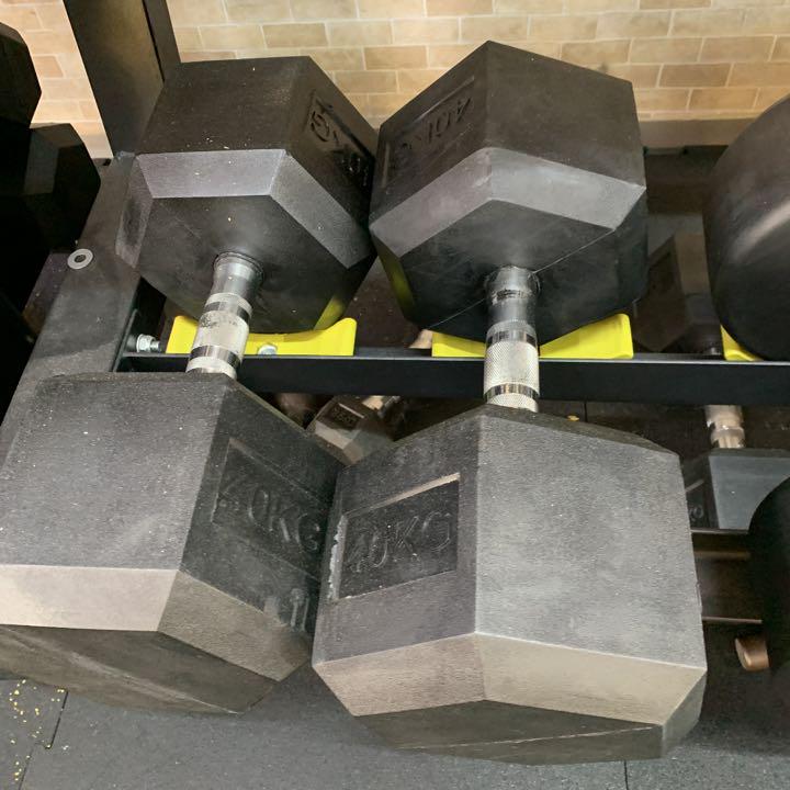 ヘックス  ラバーダンベル　　22.5kg 27.5kg 各2個