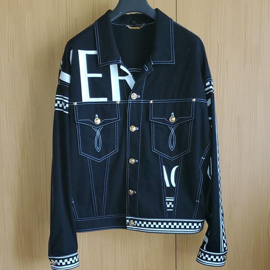 Versace チェッカーデニムジャケット