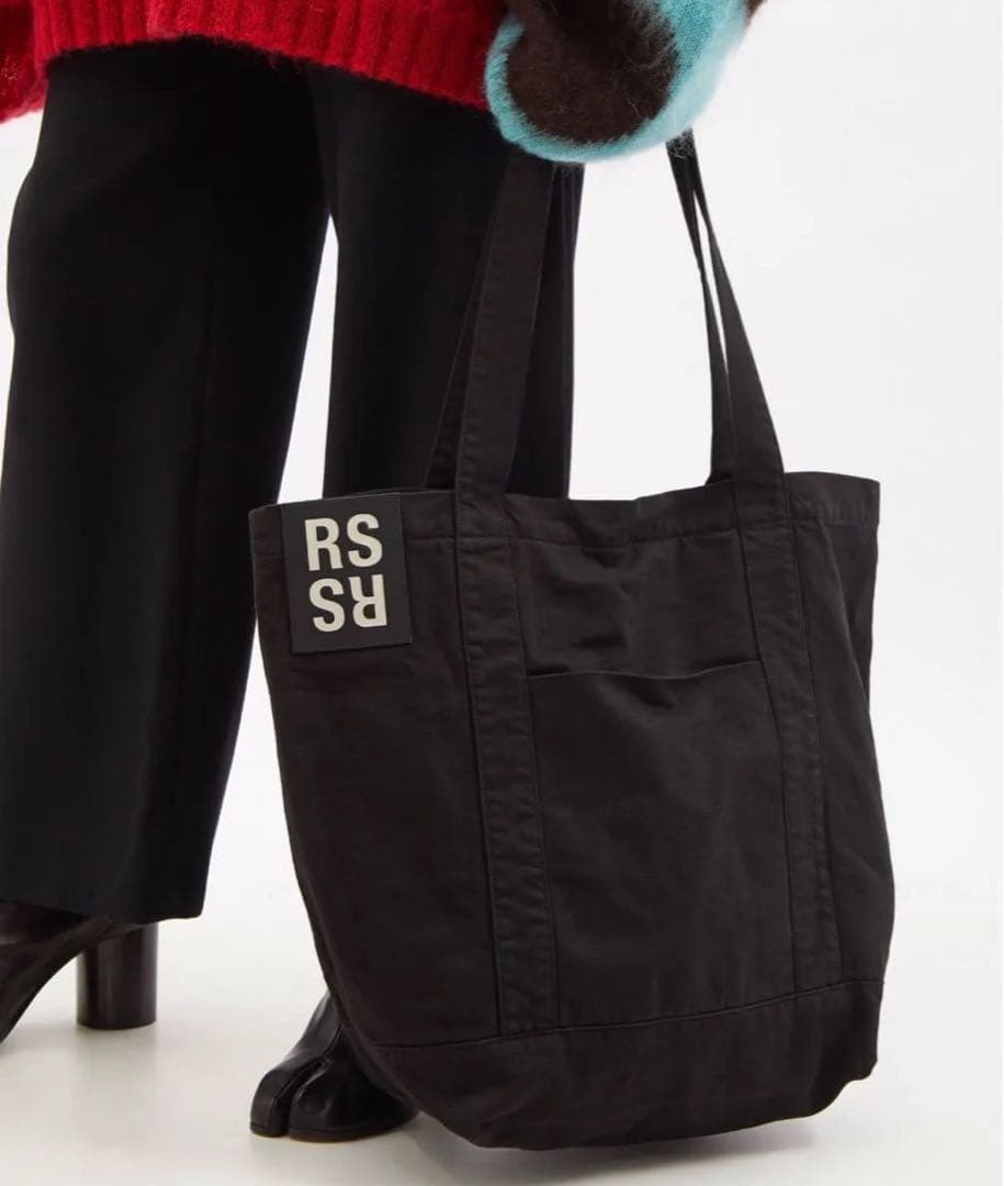 RAF SIMONS ロゴパッチ キャンバス トートバッグ