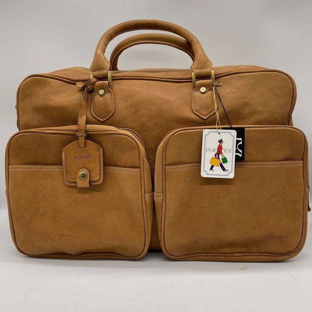 PORTER × CASTER コラボ　vintage ボストンバッグ　総レザー