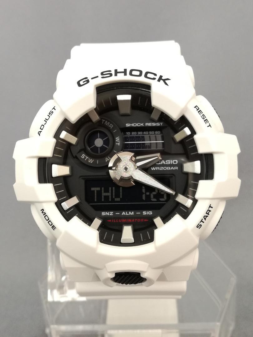 L00071♭0122 G-SHOCK GA-700-7AJF アナデジ 白